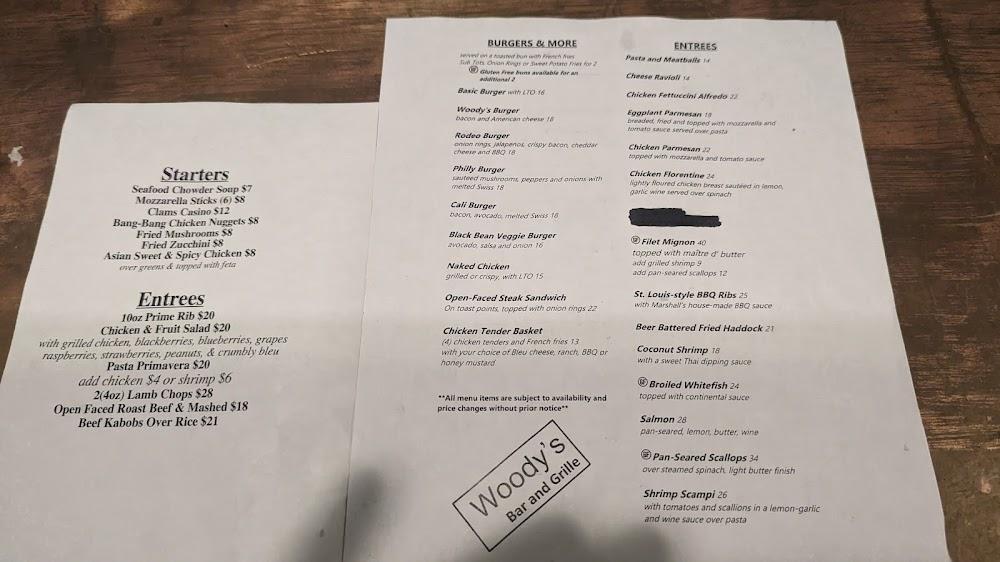Woody's Bar and Grille Menu image 3